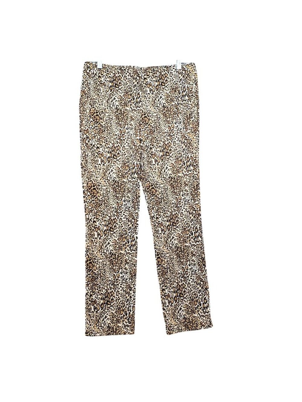 Chicos Jeans Womens 0 US 4 Leopard Print Ponte Stretch Denim Slimming